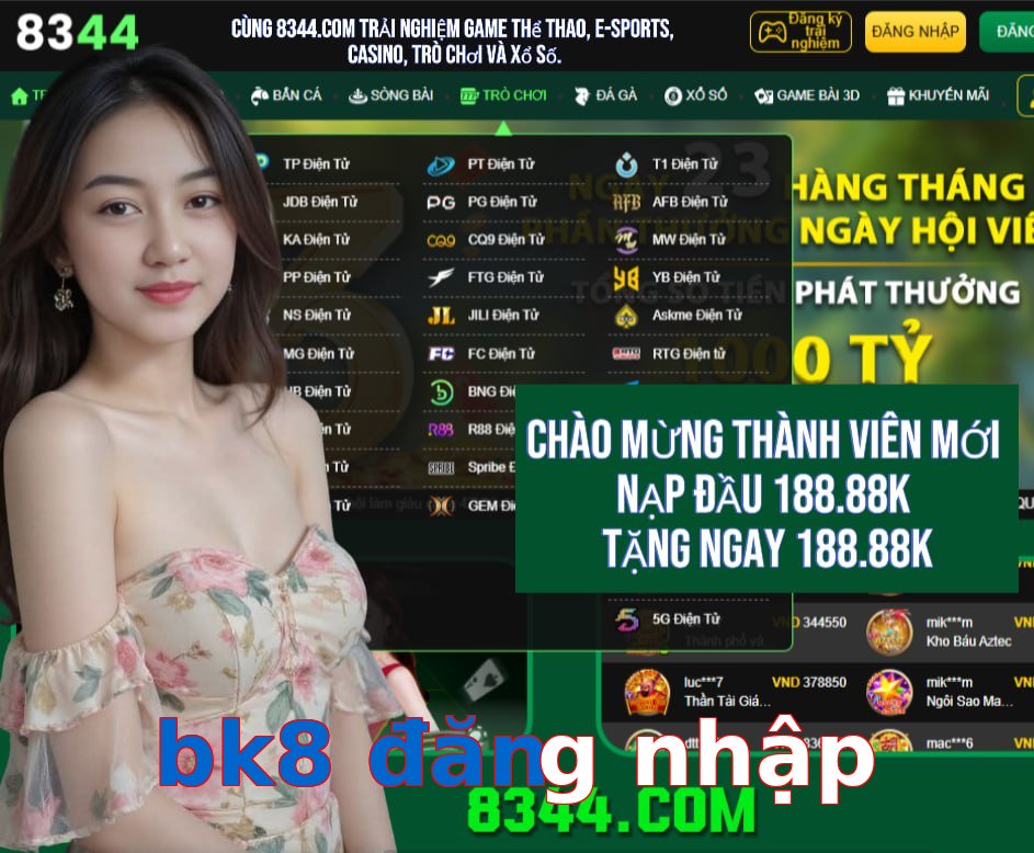 bk8 đăng nhập